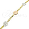 Oro Laminado Fancy Bracelet, Gold Filled Style Tree Design, Polished, Two Tone, 03.63.2060.08 (05 MM Thickness, 8 Inches Length)