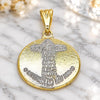 Oro Laminado Fancy Pendant, Gold Filled Style Anchor Design, Polished, Two Tone, 05.32.0063