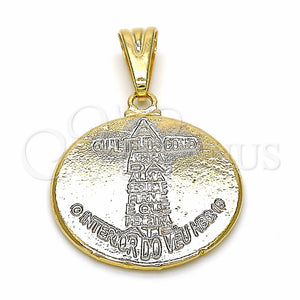 Gold Filled Pendant — Fancy Pendant Anchor Design Polished Two Tone 05.32. — main product view — SKU 127171 | Oro Laminado dije — elegante Pendant Anchor diseño pulido Two Tone 05.32. — SKU 127171