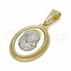 Oro Laminado Religious Pendant, Gold Filled Style Holy Spirit Design, Polished, Two Tone, 05.32.0065