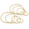 Oro Laminado Medium Hoop, Gold Filled Style Polished, Golden Finish, 02.32.0553.40
