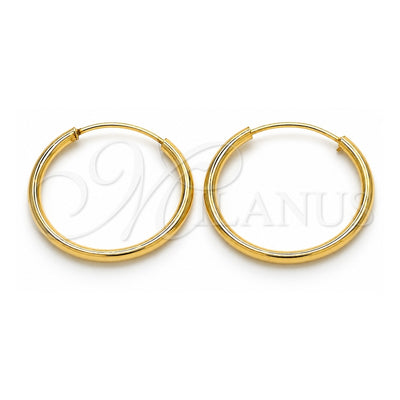 Oro Laminado Small Hoop, Gold Filled Style Polished, Golden Finish, 02.32.0555.20