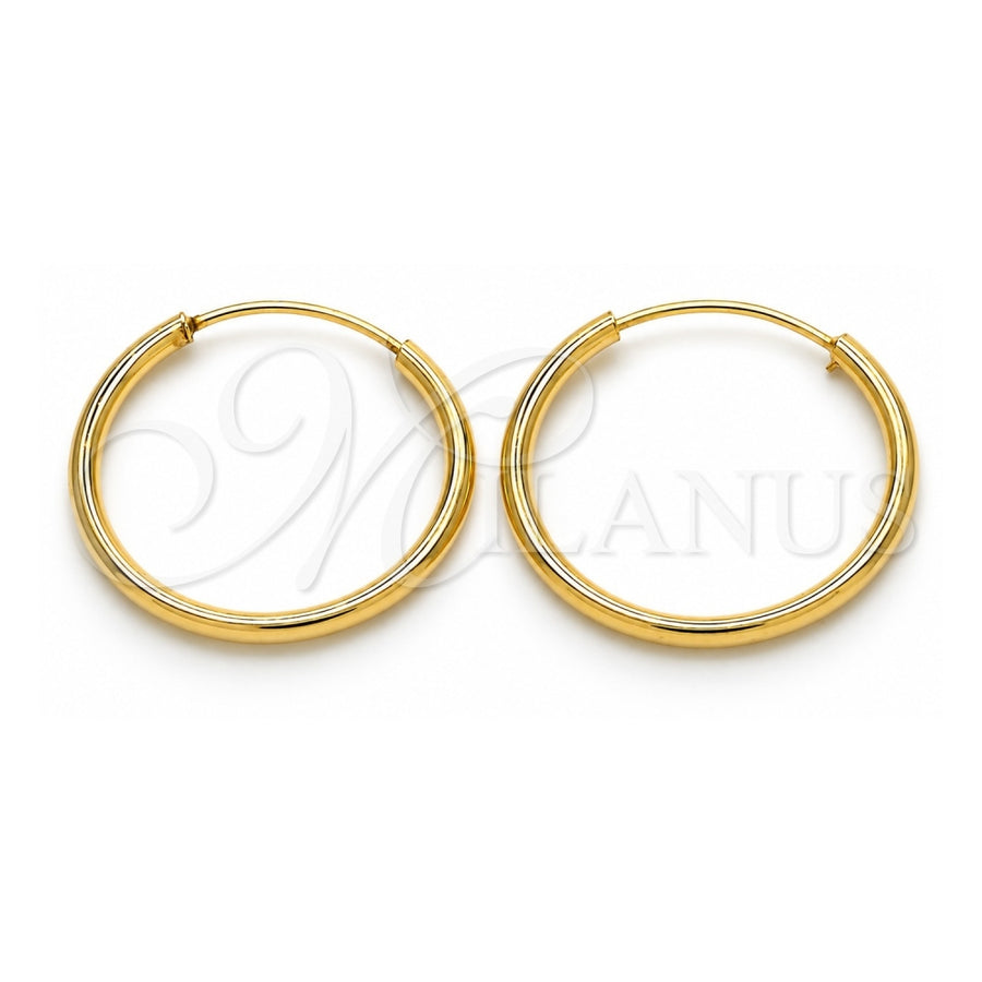 Oro Laminado Small Hoop, Gold Filled Style Polished, Golden Finish, 02.32.0555.20