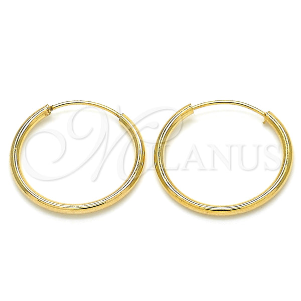 Gold Filled Hoop Earrings — Small Hoop Polished 02.32. — main product view — SKU 127186 | Oro Laminado aretes de aro — Small Hoop pulido 02.32. — SKU 127186