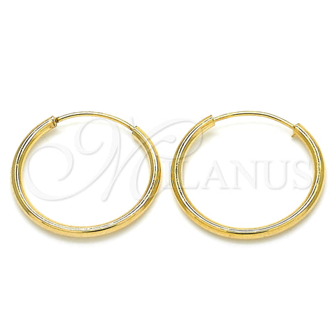 Oro Laminado Small Hoop, Gold Filled Style Polished, Golden Finish, 02.32.0555.20