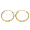 Oro Laminado Small Hoop, Gold Filled Style Polished, Golden Finish, 02.32.0555.20