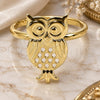 Oro Laminado Elegant Ring, Gold Filled Style Owl Design, Polished, Golden Finish, 01.09.0001.07 (Size 7)
