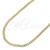 Oro Laminado Basic Necklace, Gold Filled Style Curb Design, Polished, Golden Finish, 5.222.008.30 (0.60 Gauge, 02 MM Thickness, 30 Inches Length)
