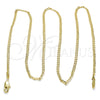 Oro Laminado Basic Necklace, Gold Filled Style Curb Design, Polished, Golden Finish, 5.222.008.30 (0.60 Gauge, 02 MM Thickness, 30 Inches Length)