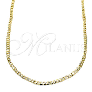 Gold Filled Necklace — Basic Necklace Curb Design Polished 5. 0.60 Gauge — main product view — SKU 127212 | Oro Laminado collar — básico Necklace Curb diseño pulido 5. 0.60 Gauge — SKU 127212