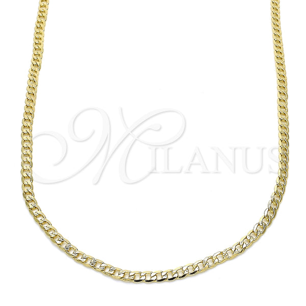 Gold Filled Necklace — Basic Necklace Curb Design Polished 5. 0.60 Gauge — main product view — SKU 127212 | Oro Laminado collar — básico Necklace Curb diseño pulido 5. 0.60 Gauge — SKU 127212