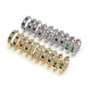 Rhodium Gold Filled Small Hoop, with Multicolor Cubic Zirconia, Polished, Rhodium Finish, 02.210.0279.9.20