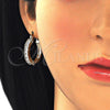 Oro Laminado Small Hoop, Gold Filled Style with White Cubic Zirconia, Polished, Golden Finish, 02.210.0281.20