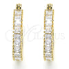 Oro Laminado Small Hoop, Gold Filled Style with White Cubic Zirconia, Polished, Golden Finish, 02.210.0281.20
