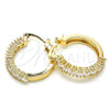 Oro Laminado Small Hoop, Gold Filled Style with White Cubic Zirconia, Polished, Golden Finish, 02.210.0281.20