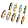 Oro Laminado Small Hoop, Gold Filled Style with White Cubic Zirconia, Polished, Golden Finish, 02.210.0281.20