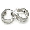 Rhodium Gold Filled Small Hoop, with White Cubic Zirconia, Polished, Rhodium Finish, 02.210.0282.5.20
