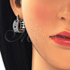 Rhodium Gold Filled Small Hoop, with Sapphire Blue and White Cubic Zirconia, Polished, Rhodium Finish, 02.210.0282.7.20