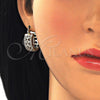 Oro Laminado Small Hoop, Gold Filled Style with White Cubic Zirconia, Polished, Golden Finish, 02.210.0284.20