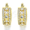 Oro Laminado Small Hoop, Gold Filled Style with White Cubic Zirconia, Polished, Golden Finish, 02.210.0284.20
