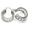 Rhodium Gold Filled Small Hoop, with White Cubic Zirconia, Polished, Rhodium Finish, 02.210.0284.5.20