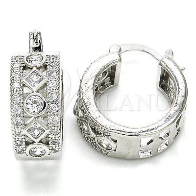 Rhodium Gold-Filled Hoop Earrings 02.210.0284.5.20 — main product image — SKU 127269 | Argollas 02.210.0284.5.20 — imagen principal del producto — SKU 127269