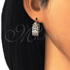 Oro Laminado Small Hoop, Gold Filled Style with White Cubic Zirconia, Polished, Golden Finish, 02.210.0285.20
