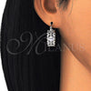 Rhodium Gold Filled Small Hoop, with White Cubic Zirconia, Polished, Rhodium Finish, 02.210.0285.5.20