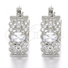 Rhodium Gold Filled Small Hoop, with White Cubic Zirconia, Polished, Rhodium Finish, 02.210.0285.5.20