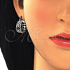 Rhodium Gold Filled Small Hoop, with Black and White Cubic Zirconia, Polished, Rhodium Finish, 02.210.0285.8.20