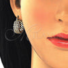Oro Laminado Small Hoop, Gold Filled Style with White Cubic Zirconia, Polished, Golden Finish, 02.210.0288.20