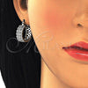 Rhodium Gold Filled Small Hoop, with White Cubic Zirconia, Polished, Rhodium Finish, 02.210.0288.4.20