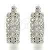 Rhodium Gold Filled Small Hoop, with White Cubic Zirconia, Polished, Rhodium Finish, 02.210.0288.4.20
