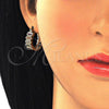 Oro Laminado Small Hoop, Gold Filled Style with Multicolor Micro Pave, Polished, Golden Finish, 02.210.0289.3.20