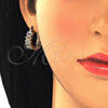 Oro Laminado Small Hoop, Gold Filled Style with Multicolor Micro Pave, Polished, Golden Finish, 02.210.0289.3.20