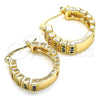 Oro Laminado Small Hoop, Gold Filled Style with Multicolor Micro Pave, Polished, Golden Finish, 02.210.0289.3.20