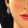 Rhodium Gold Filled Small Hoop, with Garnet and White Cubic Zirconia, Polished, Rhodium Finish, 02.210.0290.5.20