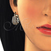 Oro Laminado Small Hoop, Gold Filled Style with White Cubic Zirconia, Polished, Golden Finish, 02.210.0291.20