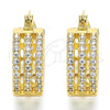 Oro Laminado Small Hoop, Gold Filled Style with White Cubic Zirconia, Polished, Golden Finish, 02.210.0291.20