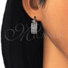 Rhodium Gold Filled Small Hoop, with White Cubic Zirconia, Polished, Rhodium Finish, 02.210.0291.4.20