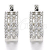 Rhodium Gold Filled Small Hoop, with White Cubic Zirconia, Polished, Rhodium Finish, 02.210.0291.4.20