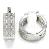 Rhodium Gold Filled Small Hoop, with White Cubic Zirconia, Polished, Rhodium Finish, 02.210.0291.4.20