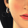 Oro Laminado Small Hoop, Gold Filled Style with White Cubic Zirconia, Polished, Golden Finish, 02.210.0294.20