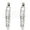 Rhodium Gold Filled Small Hoop, with White Cubic Zirconia, Polished, Rhodium Finish, 02.210.0294.5.20