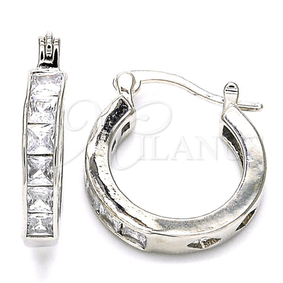Rhodium Gold-Filled Hoop Earrings 02.210.0294.5.20 — main product image — SKU 127353 | Argollas 02.210.0294.5.20 — imagen principal del producto — SKU 127353