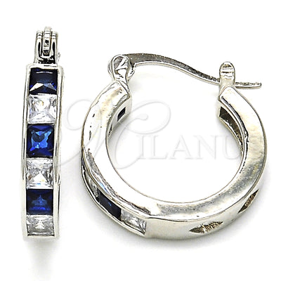 Rhodium Gold-Filled Hoop Earrings 02.210.0294.7.20 — main product image — SKU 127355 | Argollas 02.210.0294.7.20 — imagen principal del producto — SKU 127355