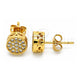 Arete Dormilona 02.342.0013 Oro Laminado, con Zirconia Cubica Blanca, Pulido, Tono Dorado
