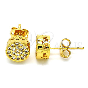 Gold Filled Ring — Stud Earring with White Cubic Zirconia Polished 02. — main product view — SKU 127410 | Oro Laminado anillo — Stud Earring with blanco Cubic Zirconia pulido 02. — SKU 127410