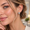 White Gold Filled Stud Earring, with White Cubic Zirconia, Polished, Rhodium Finish, 02.344.0011