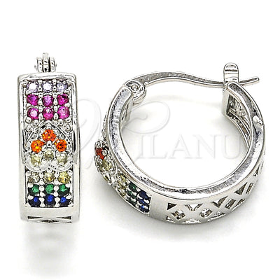 Rhodium Gold-Filled Hoop Earrings 02.210.0297.7.20 — main product image — SKU 127451 | Argollas 02.210.0297.7.20 — imagen principal del producto — SKU 127451
